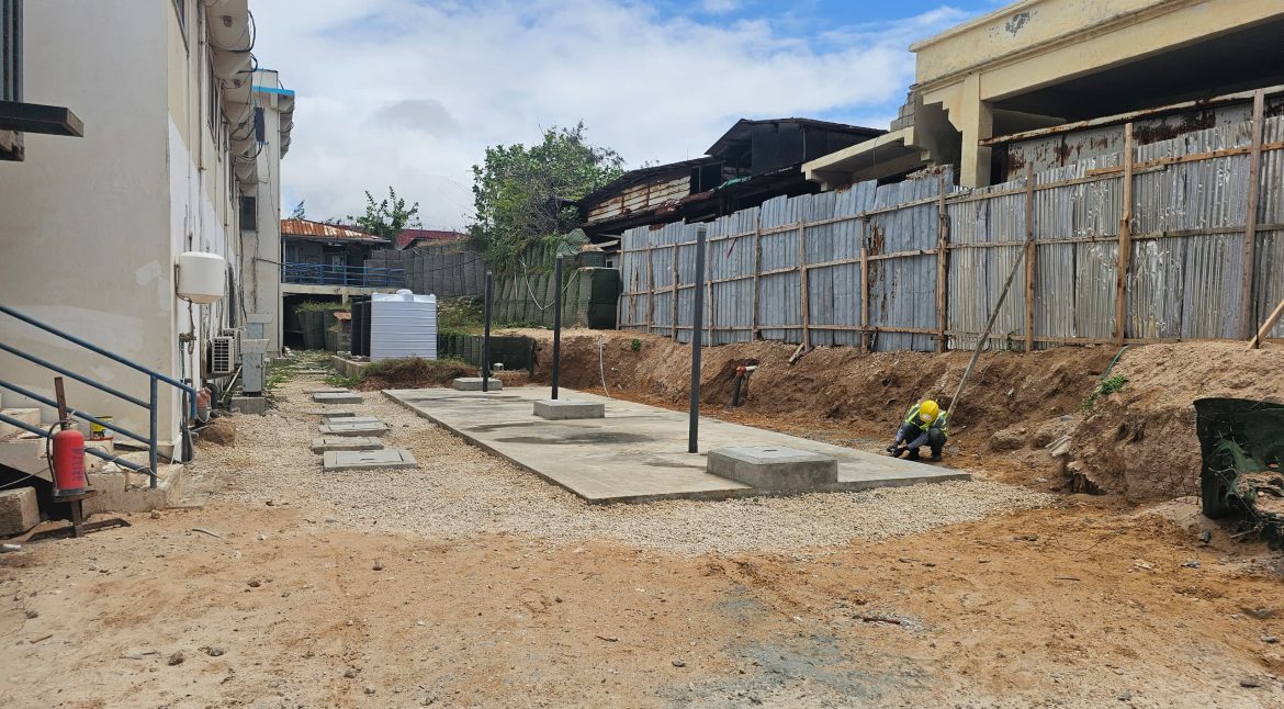 Construction of 37,000-gallon septic tank at , Mogadishu-Somalia.