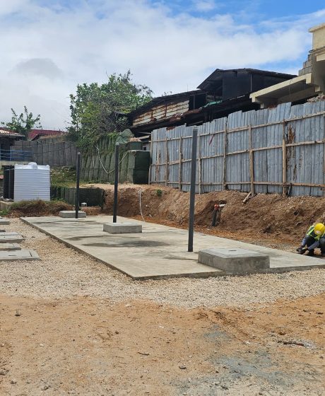 Construction of 37,000-gallon septic tank at , Mogadishu-Somalia.